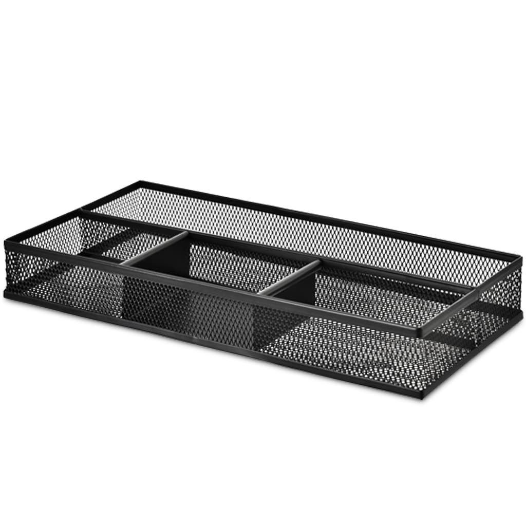 Organizador de Gaveta Mesa Escritório Porta Canetas Trecos Aramado Metal Modelo Slim Divisórias