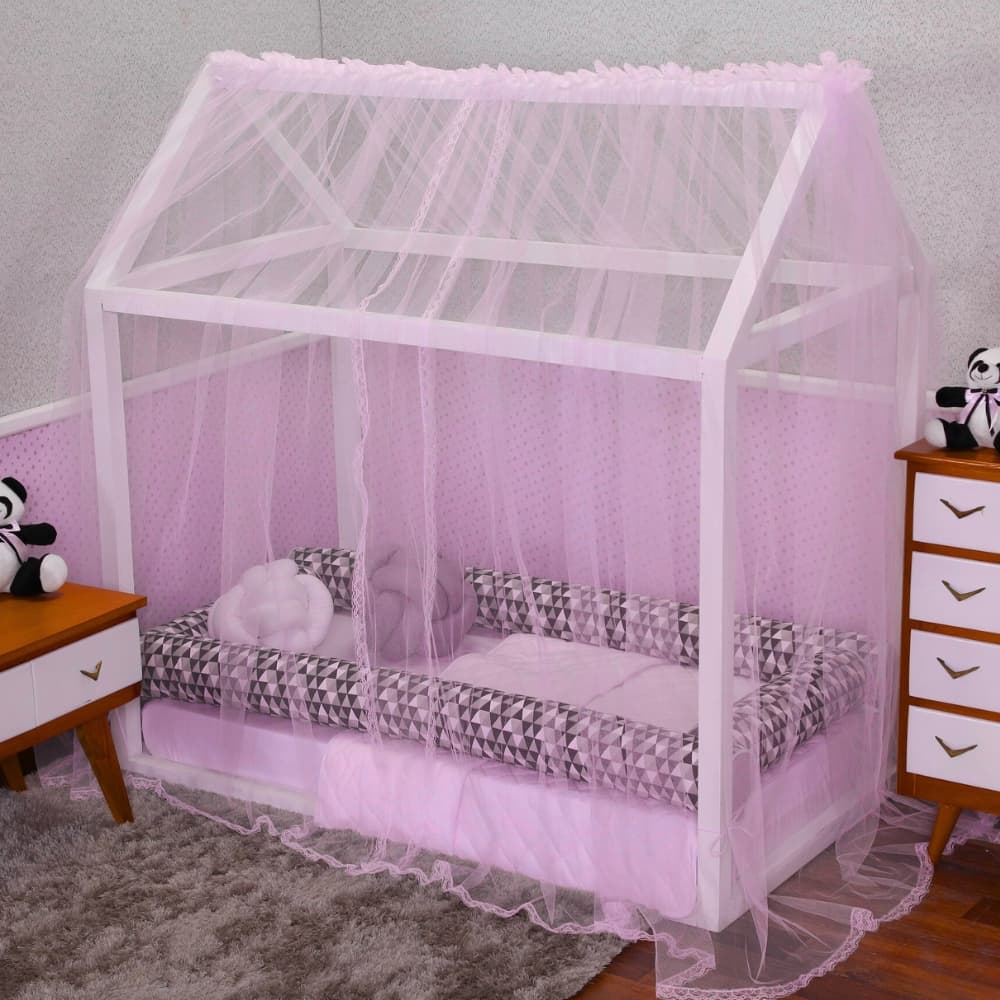 Mosquiteiro Mini Cama Casinha Montessoriana Tule 1,60m x 1,70m