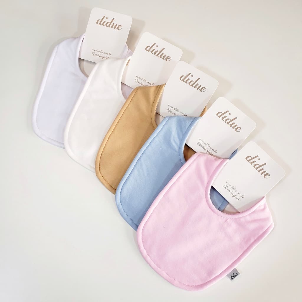 Babador de malha com forro absorvente 100% algodão – Didue [Babador/babeiro bebê]
