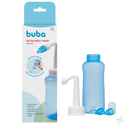 Kit Lavador Nasal 300ml Infantil e Adulto Buba