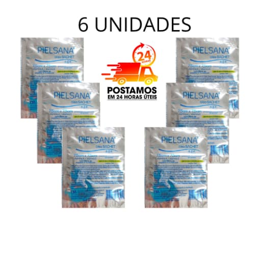 6 UNIDADES - Gaze de Rayon Em Óleo Sachet Pielsana - 7,5CM X 7,5CM