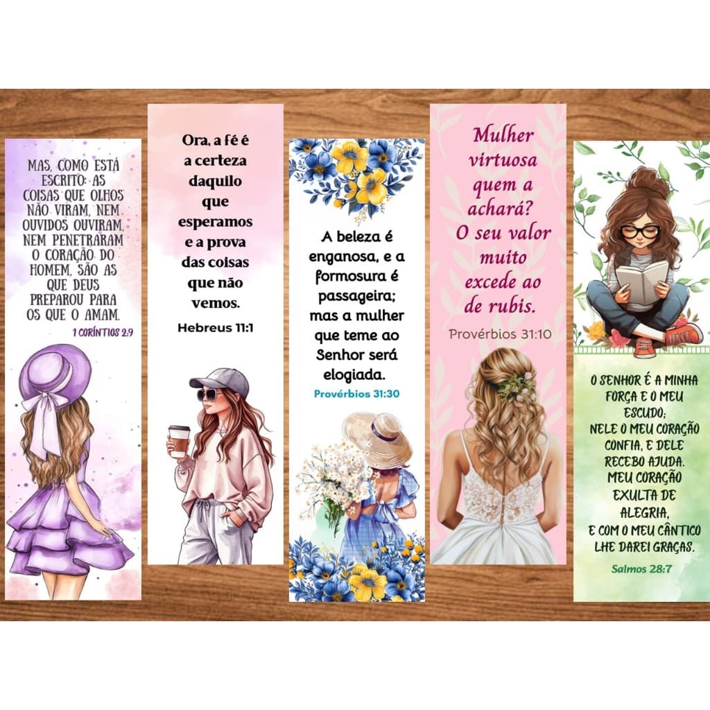 Kit 50 Marcador de Página Bíblico, Brinde clientes, lembrancinhas