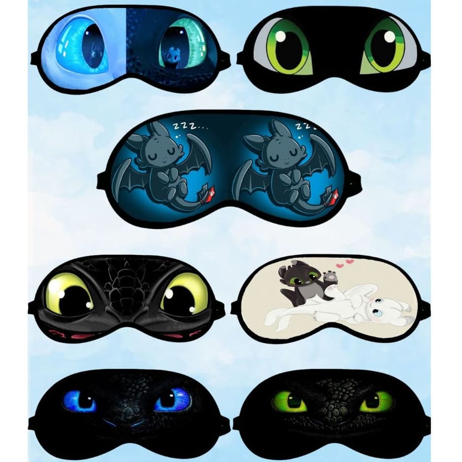 Máscara de Dormir Banguela – Como Treinar o Seu Dragão –Tapa Olhos Infantil e Adulto