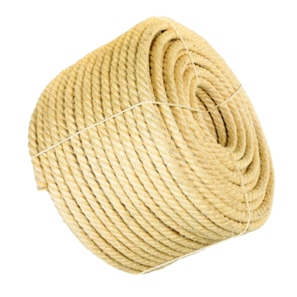 Rolo Corda De Sisal Natural 8mm 50 Metros Rasada Arranhador Para Gatos Artesanato Em Geral  PROMOÇÃO