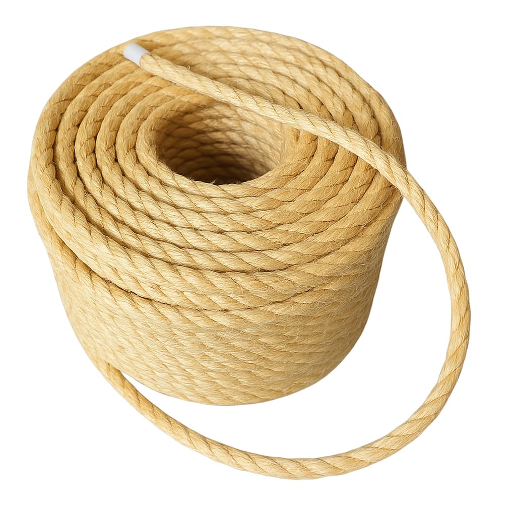 Rolo Corda De Sisal Natural 8mm 100 Metros Rasada Arranhador P/ Gatos Artesanato Em Geral - PROMOÇÃO