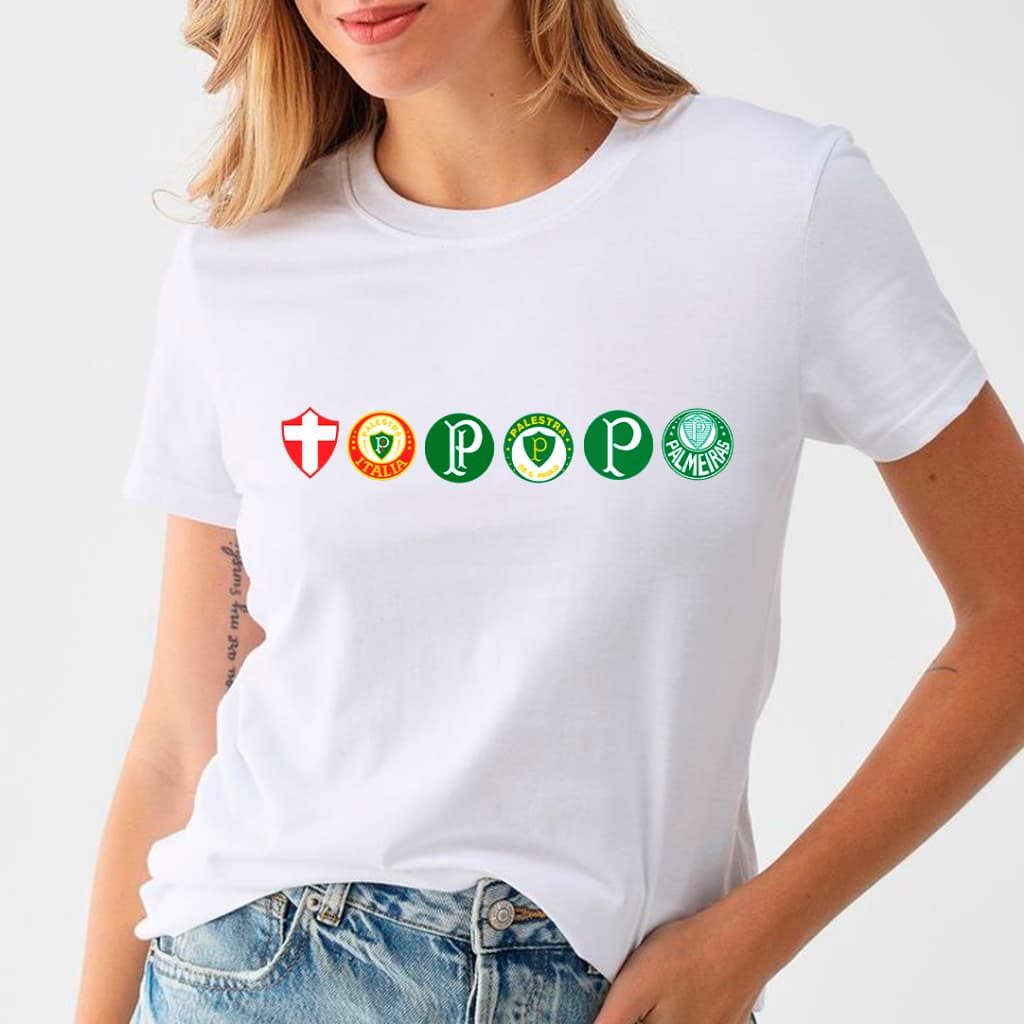 Camisa Camiseta Palmeiras Escudos 1914 Mancha Verde lançamento 2025 Verdão Palestra Dale Porco