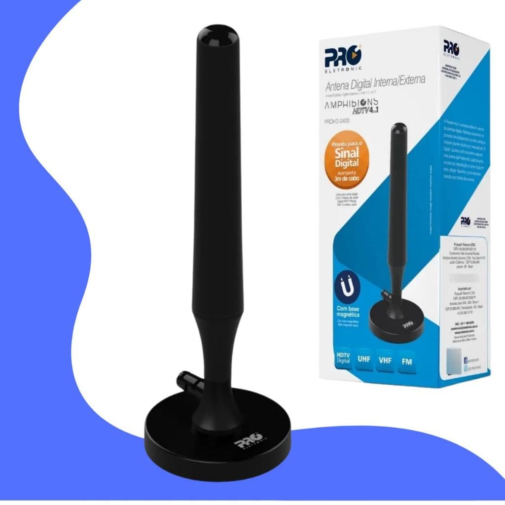 ANTENA INTERNA DE TV DIGITAL UHF FULL HD TERRESTRE ISDB-T PEQUENA DISCRETA COMPACTA