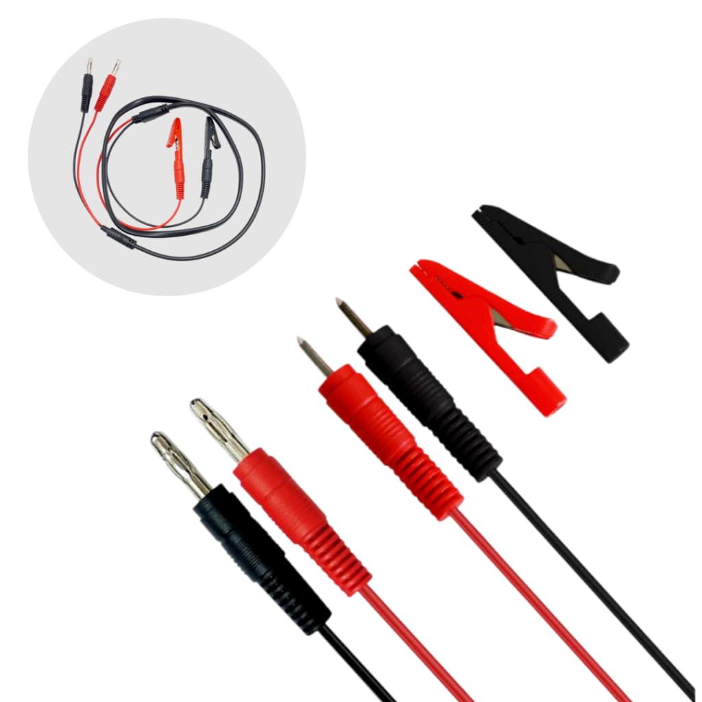 Cabo Sugon Para Fonte De Alimentação e Multímetro Ponta Jacaré E Pino Banana