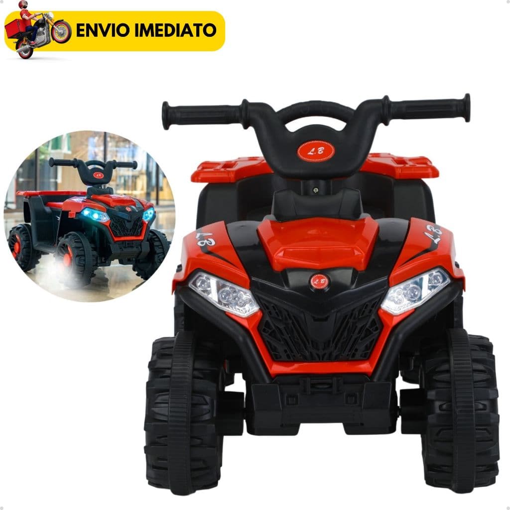 Carro Elétrico Infantil Quadriciclo Atv 6v Vermelho Com Farol
