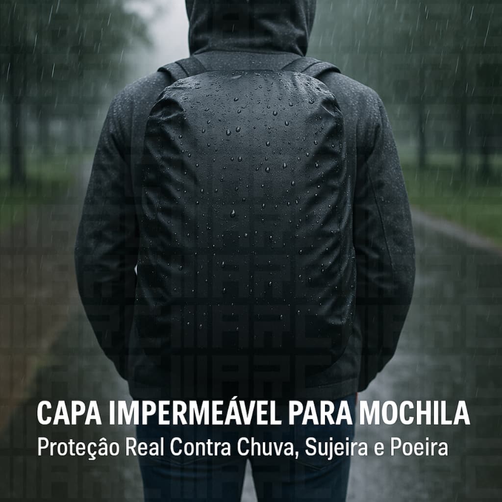 Capa De Chuva Para Mochila Impermeavel Protetora Universal Com Elastico Viagem Trilha