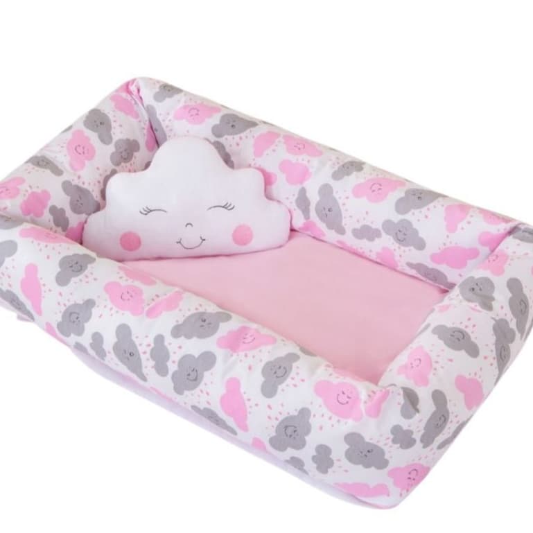 Ninho Redutor de Berço Quadrado Com Almofada Decorativa Menina Menino envio imediato
