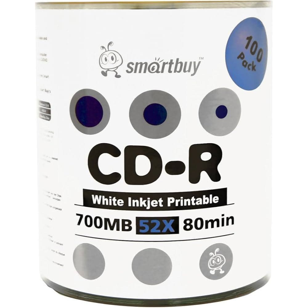 05 CD-R Smartbuy Printable 700MB 80 Minutos 52x – Original