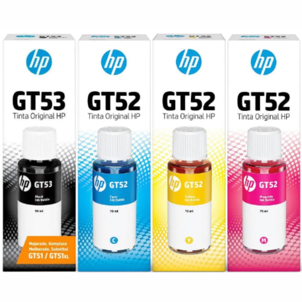 Combo kit 4 tintas GT 53 GT 52 para impressora GT53 GT52