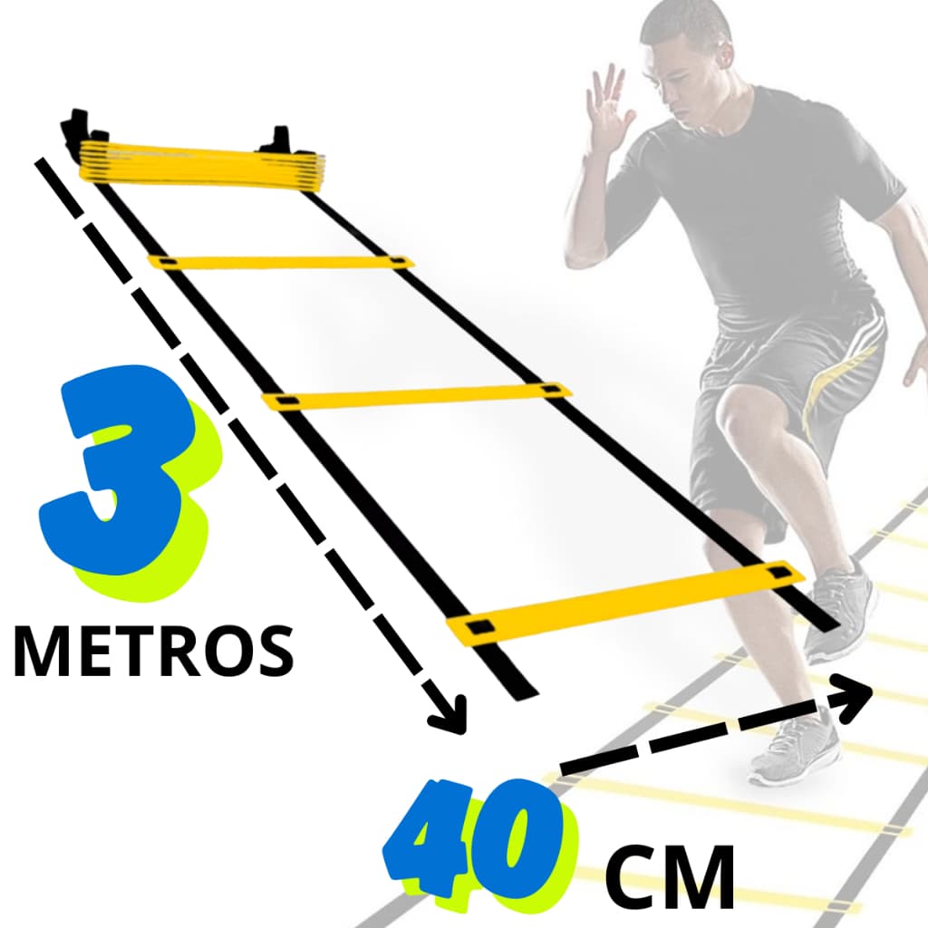 Escada Agilidade Treinamento Funcional 7 Degraus Treino Academia Futebol Futsal