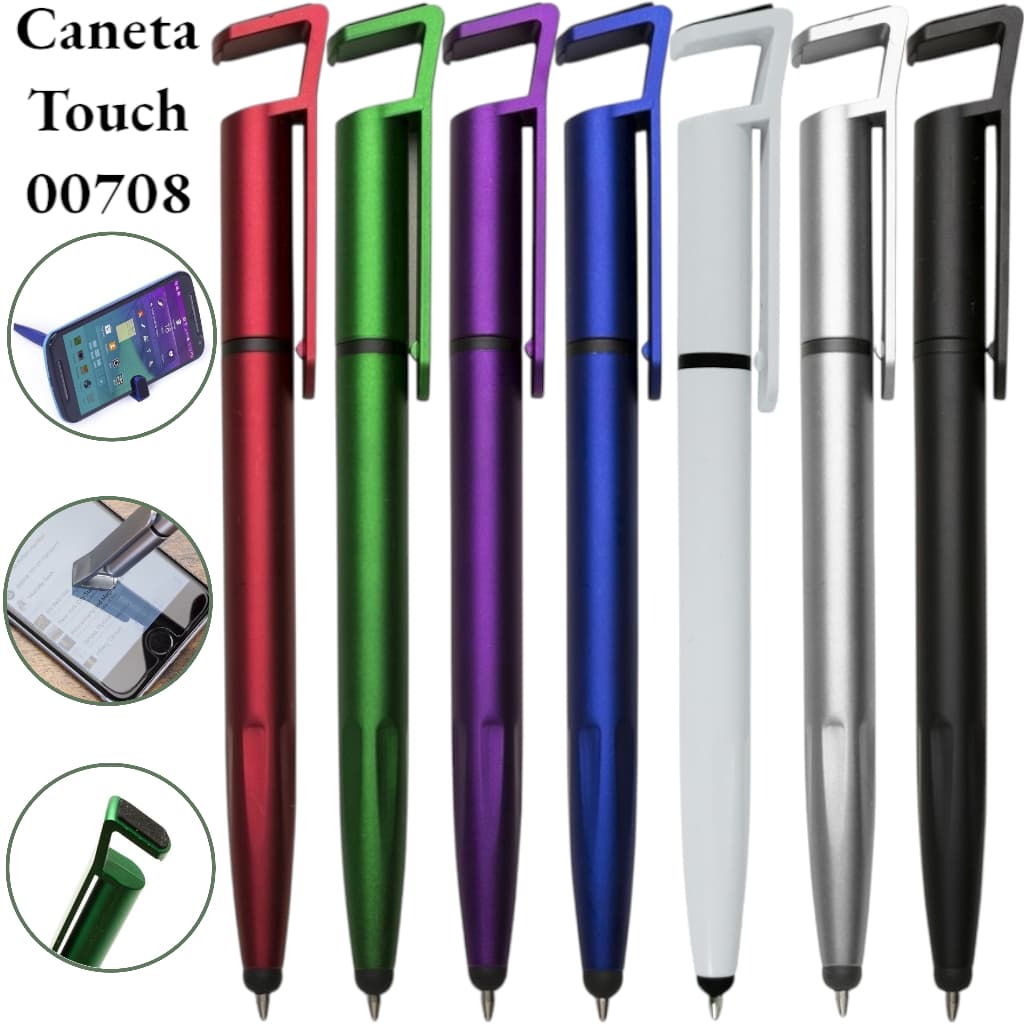 Kit 15/10/05 Canetas Touch Screen Com Suporte Universal Sortidas Limpa Tela Para Celular e Tablet