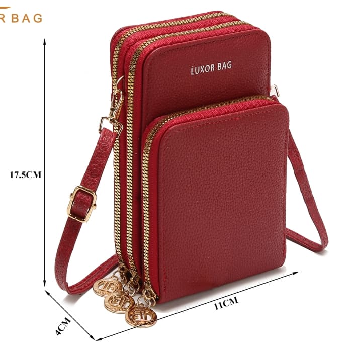 Bolsa transversal feminina moda feminina trabalho social porta celular com 3 divisorias-CT003