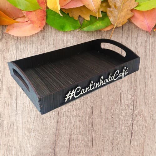 Bandeja Cantinho do Café  20x15x5  / Bandeja Café da Manhã / Bandeja MDF