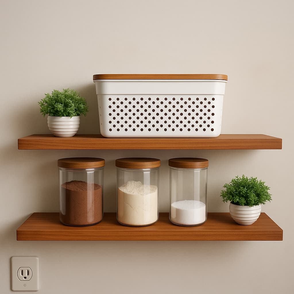 Kit Prateleira de Madeira Com Suporte Invisivel tamanhos  60 50 40 30