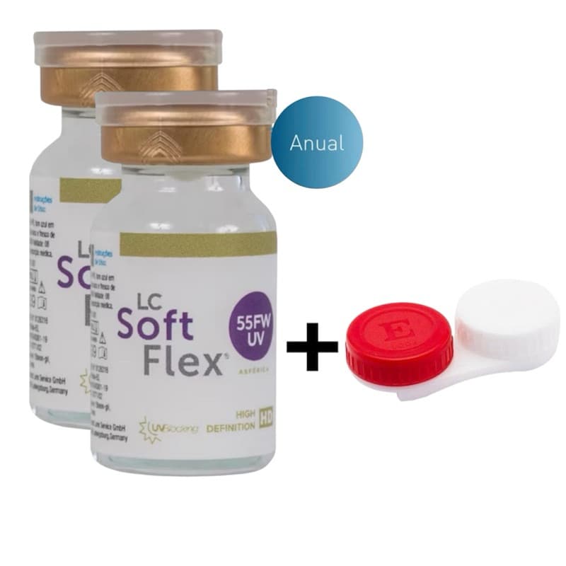 Lente de Contato Incolor Anual SoftFlex 55 FW