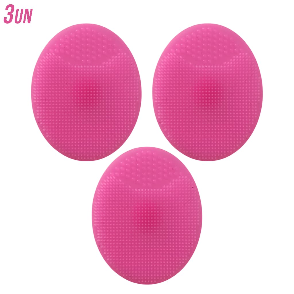 Kit 2 a 3 Escova de Banho e Cabeça Bebê Silicone Macio P/0 Meses