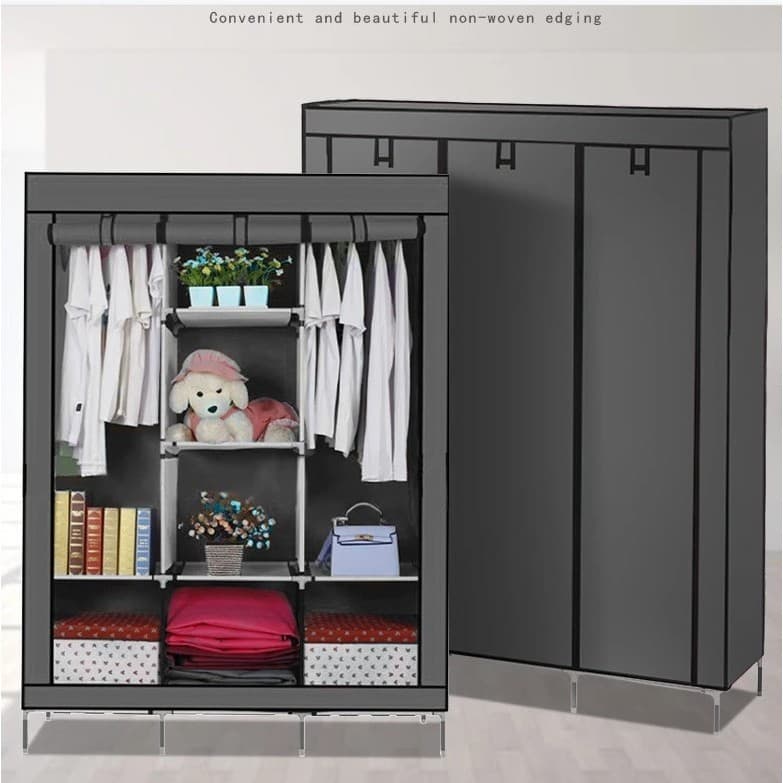 Guarda Roupa Portátil Dobrável Alto Volume Armazenamento De Roupas