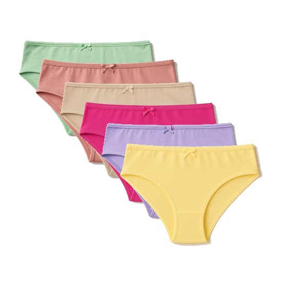 Kit 10 Calcinha Menina Moça Juvenil Lisa