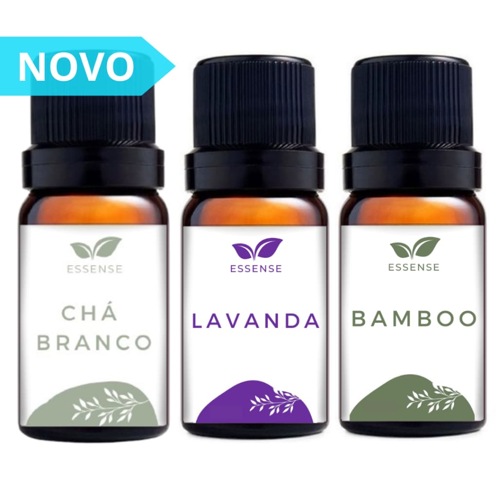 3 Essências Difusor Aromatizador Umidificador Lavanda Bamboo Essência Hidrossolúvel Óleo Essencial