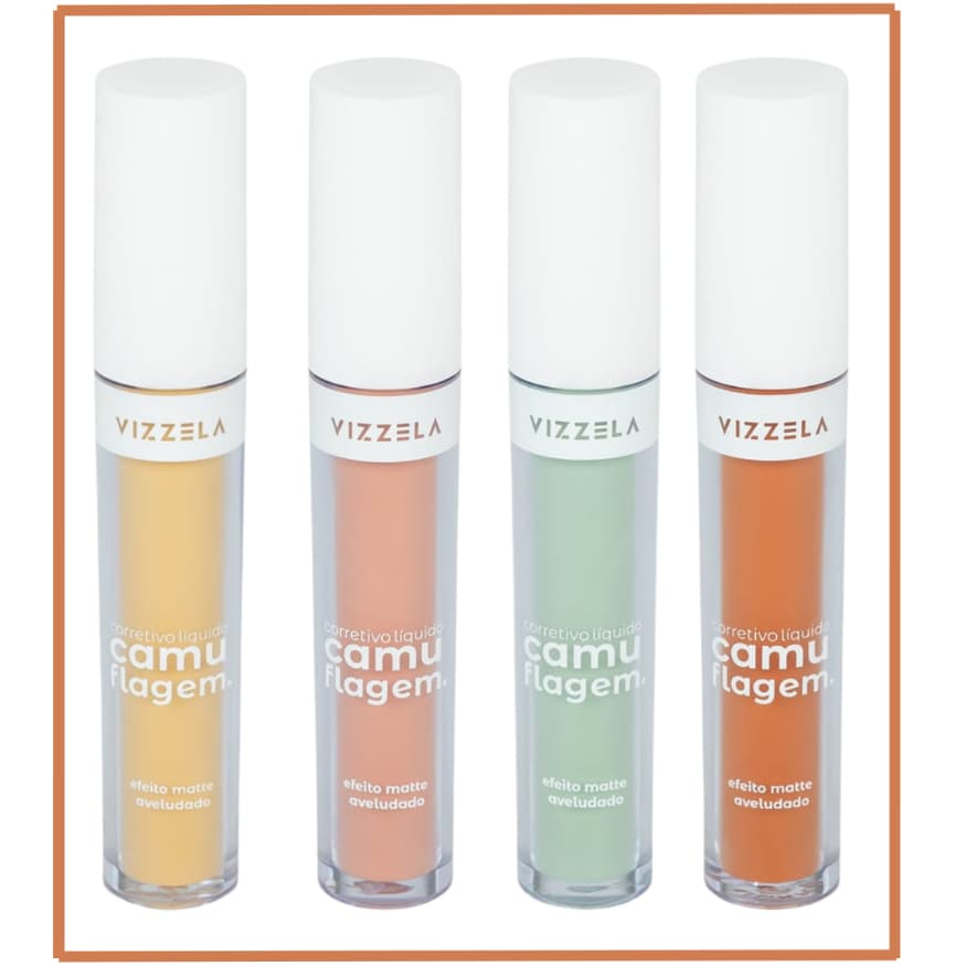 Corretivo de Camuflagem Vizzela para Manchas e Olheiras Pele Perfeita