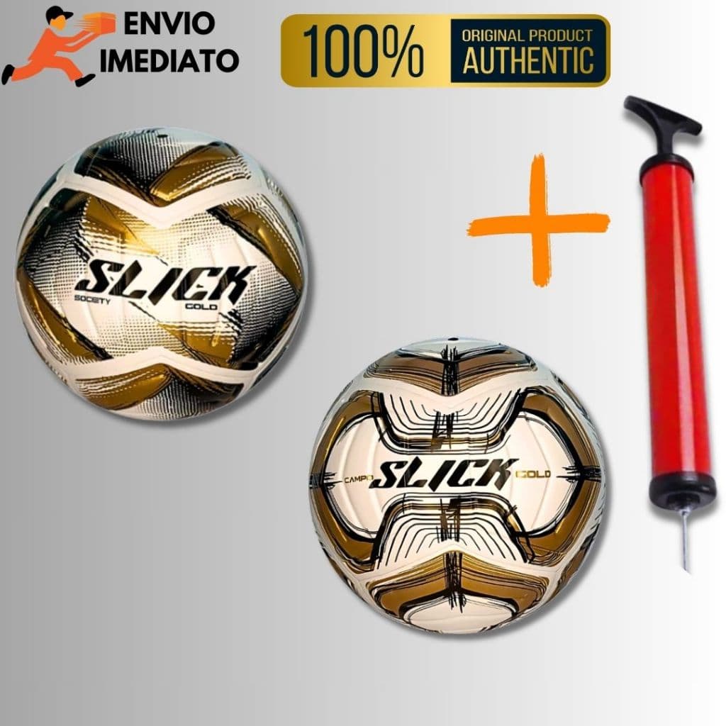 Bola Oficial  Society, Futsal e Campo Dualt Slick Gold Original + Bomba de Ar