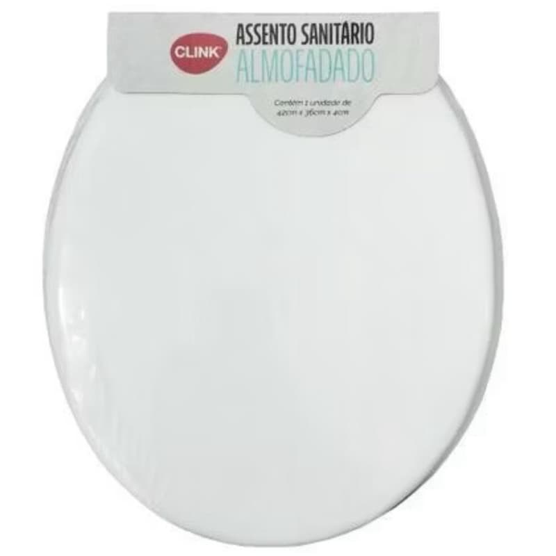 Assento Sanitário Almofadado Universal Oval -Clink