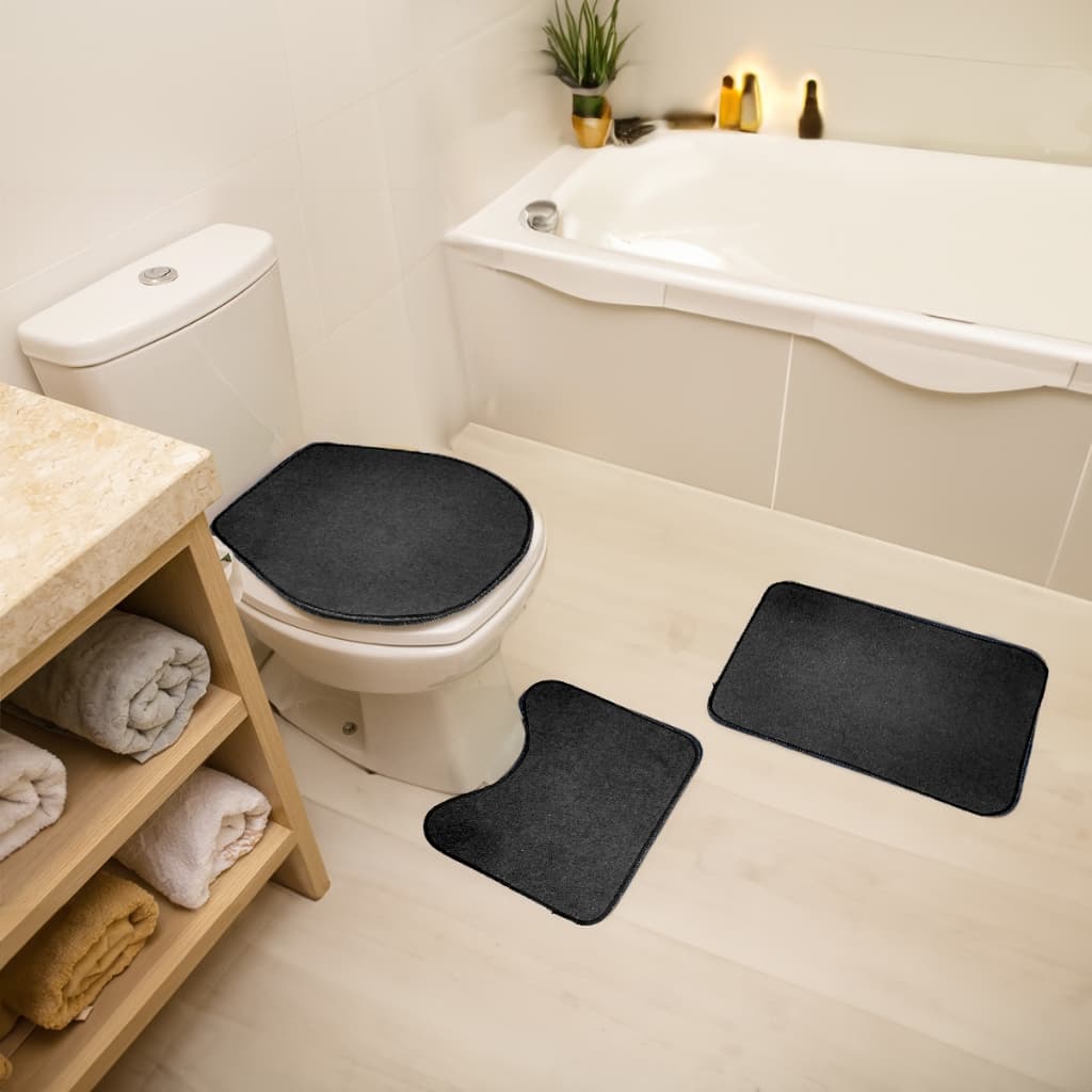 Tapete Banheiro Kit 3 Peças Antiderrapantes