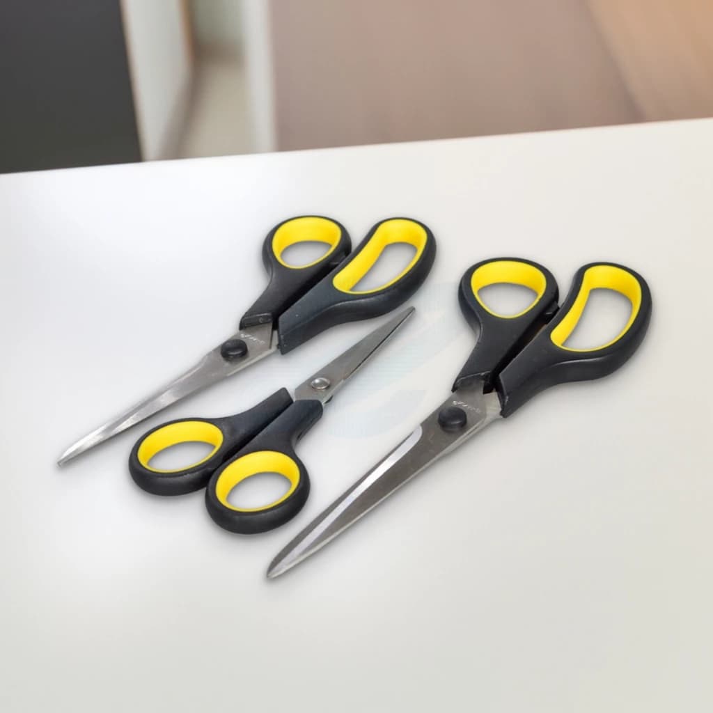 Kit 3 Tesouras B-TEK Aço Inox Corte Costura Profissional Artesanato E Domestico 5,5" 7,5" 8,5"