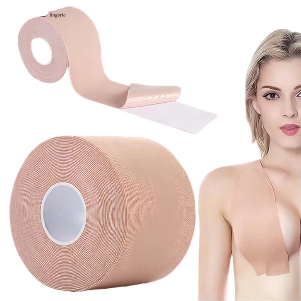 Z&D Lingerie Sutiã Rolo Adesivo Levanta Peito Seio Fita Boob Up Invisível Fita