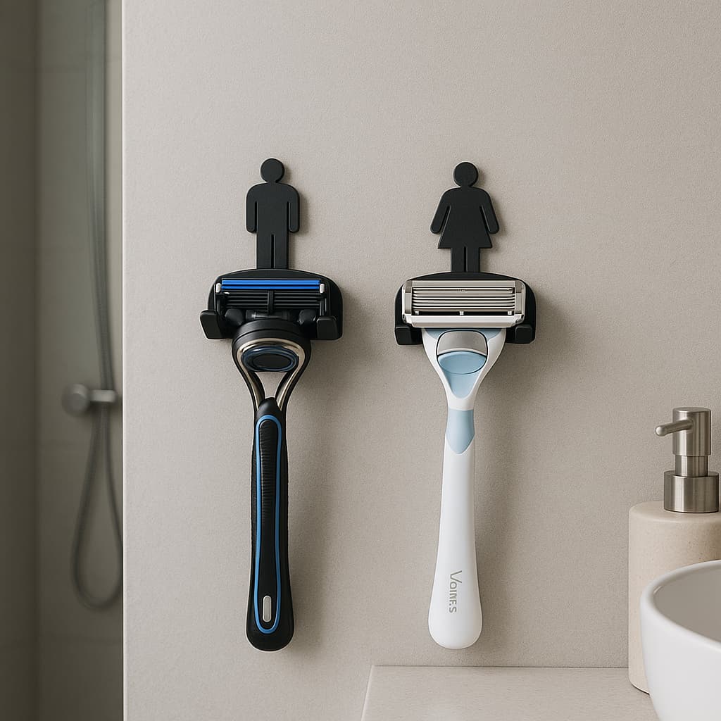 Suporte De Lâmina De Barbear Dele Dela Conjunto Kit Feminino Masculino Parede Banheiro Organizador