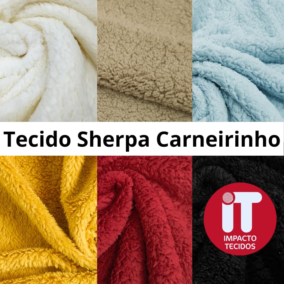 Tecido Sherpa Lã Carapinha 1 MT x 1,50 varias cores