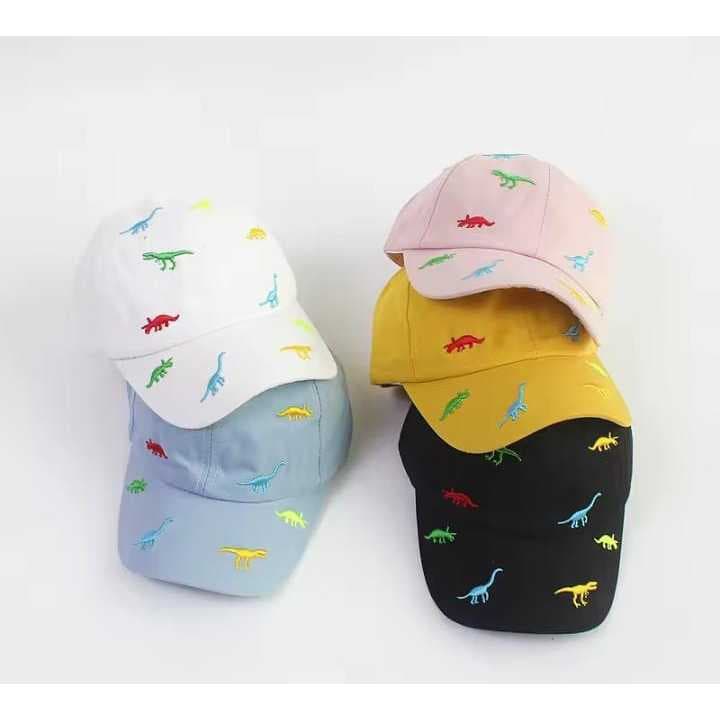 Boné infantil aba curva dinossauros ajustáveis ,1 - 3 anos