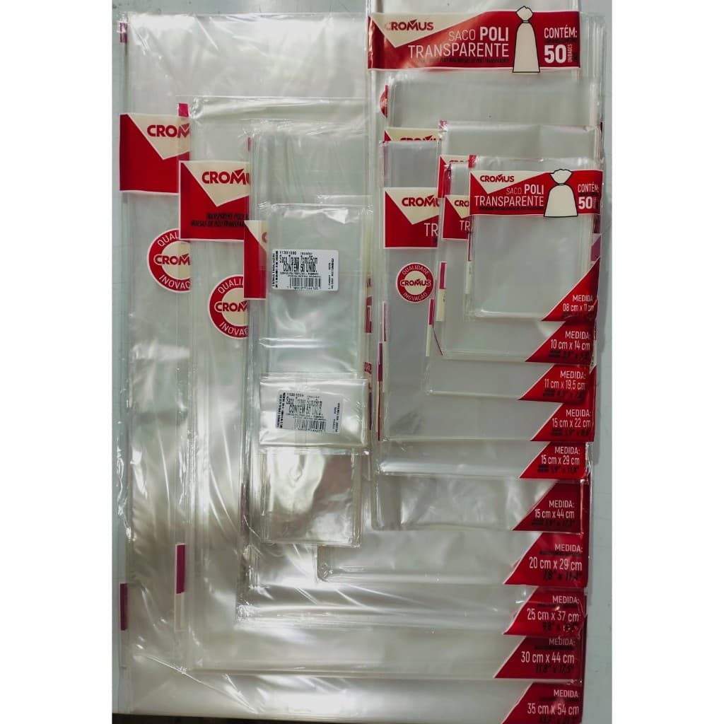 Saco de Celofane Transparente Cromus Para Presente  c/50 unidades