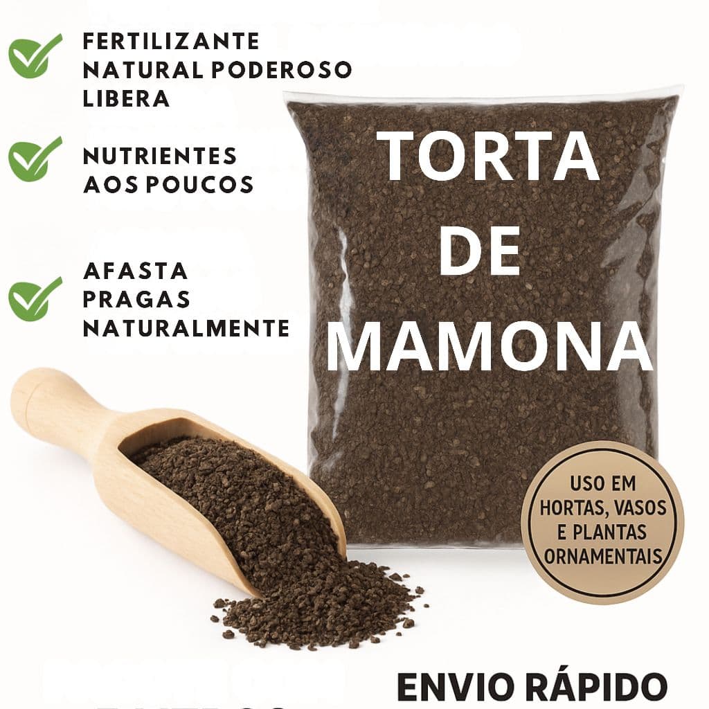 1Kg a 5Kg Torta de Mamona Adubo Fertilizante Orgânico Cactos Suculentas Hortas Plantas Ornamentais