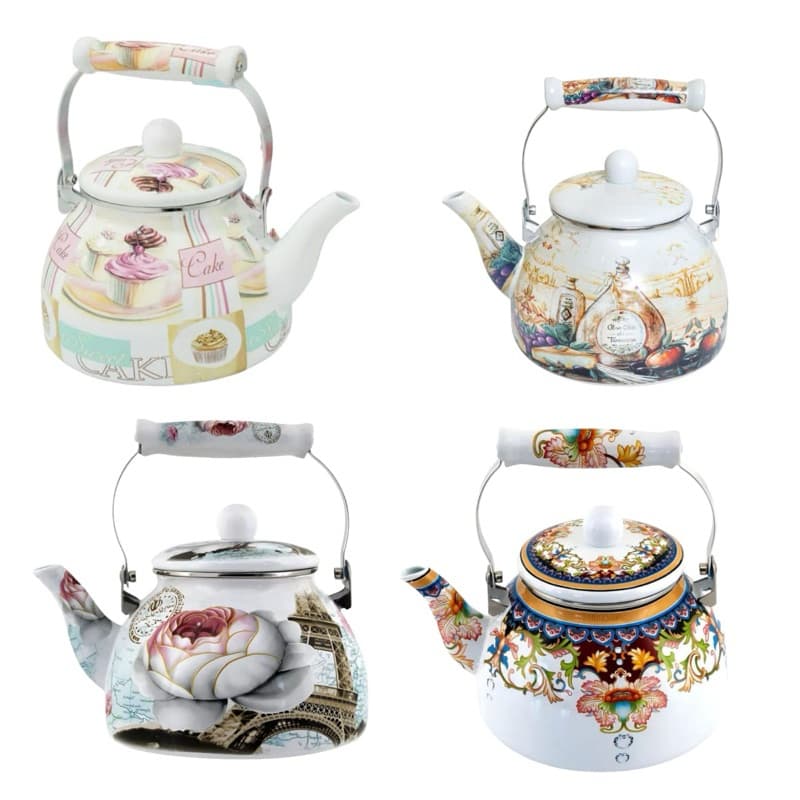 Chaleira Esmaltada Charm S/Apito C/Indução