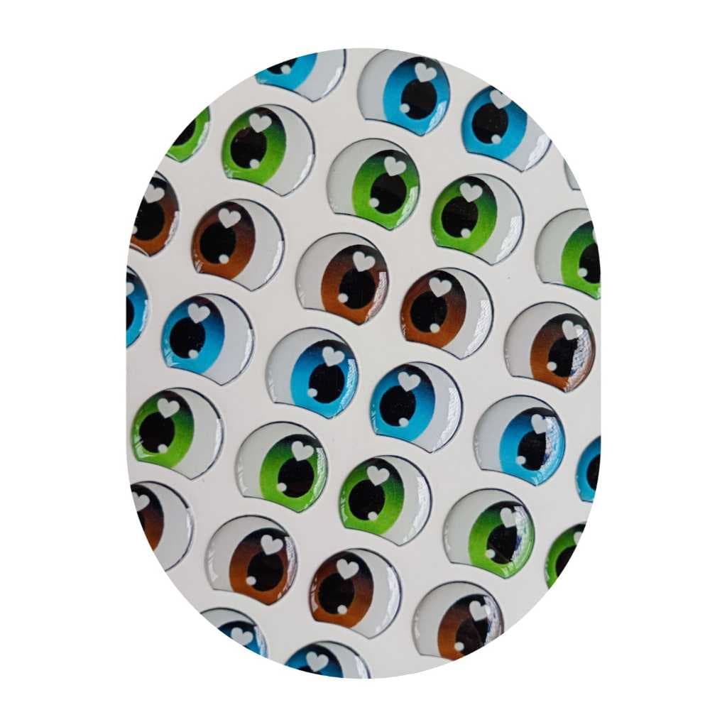 Olhos Resinados adesivos para artesanato ,biscuit,eva ,feltro e outros artesanatos MBH