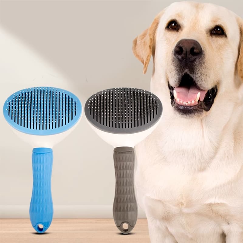 Escova Pente Plástico Ferro Para Pentear e Remover Tirar Pelos Dos Pets Cães E Gatos