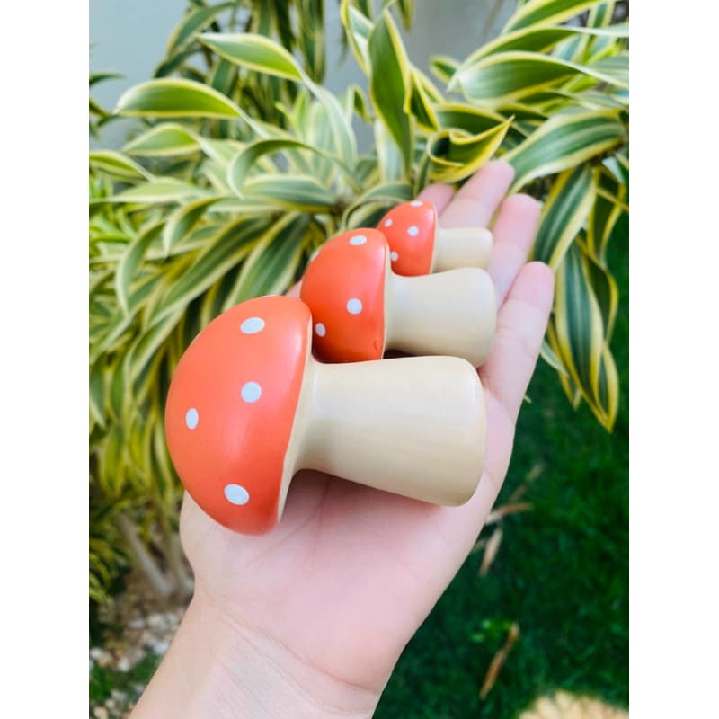 Miniatura Trio de Cogumelos Coloridos