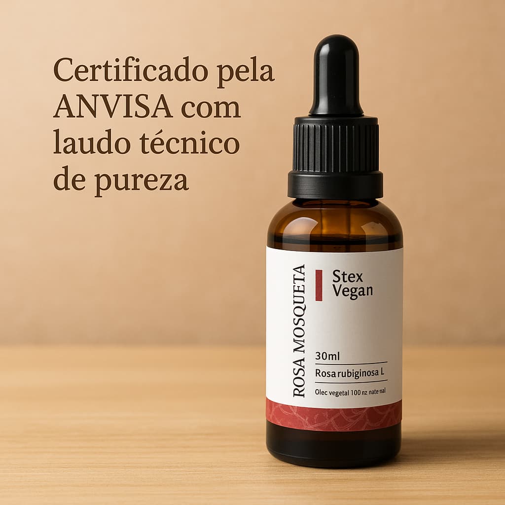 Óleo Vegetal de Rosa Mosqueta Rubiginosa Puro | Prensado a Frio, Vegano e Natural – Clareia Manchas e Hidrata a Pele