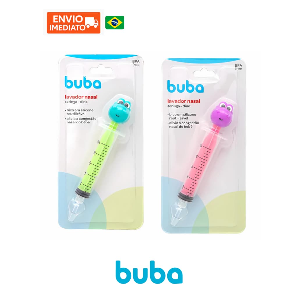 Lavador Nasal Infantil Bebê Buba Dino Menino e Menina