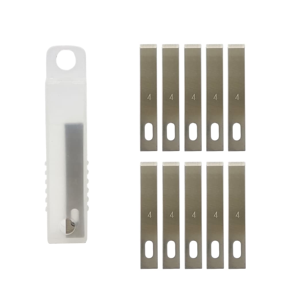 Kit 10 Lâmina Para Bisturi N°04 Estilete de Precisão Assistência Técnica