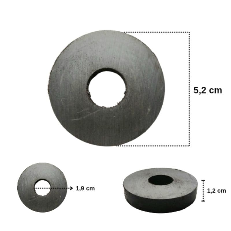 Imã para Magnetron - 5,2 cm × 1,9 cm × 1,2 cm