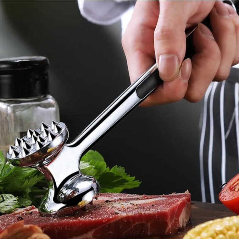 Martelo Amaciador Para Carne Em Alumínio Cozinha Bater Bife