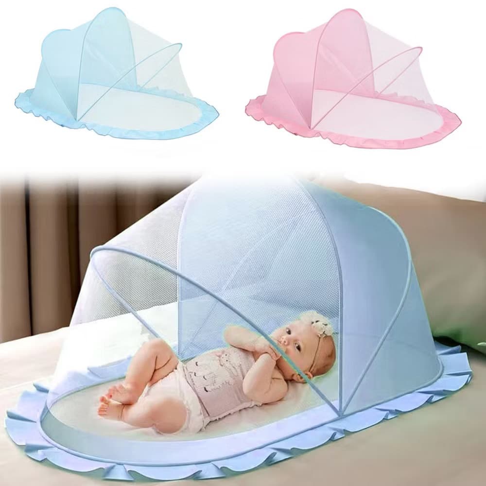 Berço Mosquiteiro de Bebê Criança Tenda Cercadinho Para Cama Portátil Retrátil