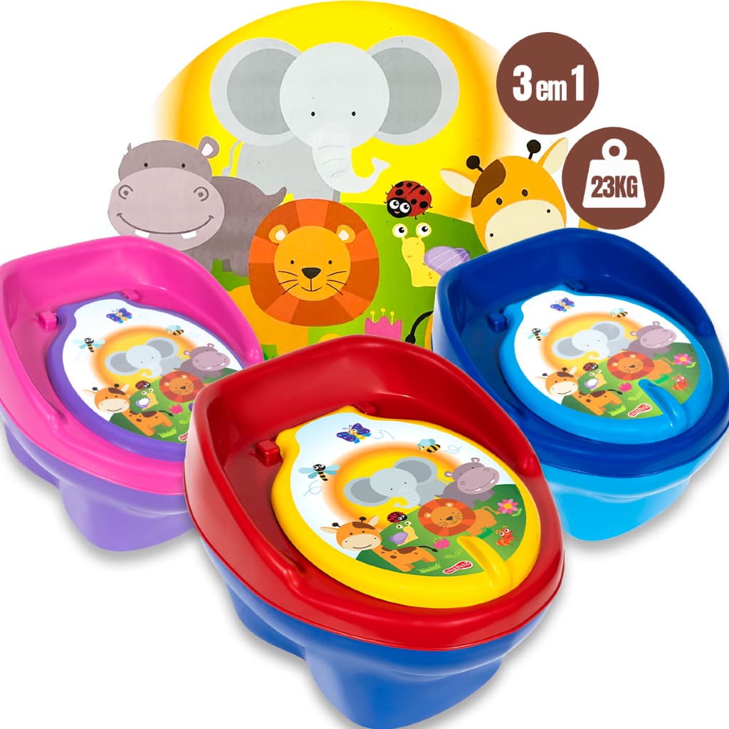 Troninho Infantil Bebê Menina Menino Penico Pinico Styll Baby Rosa Azul Vaso Sanitário Privadinha