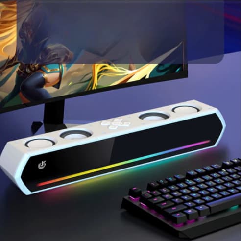 Caixa de Som Bluetooth Potente Com 4 Alto Falantes 30W Soundbar PC Notebook TV